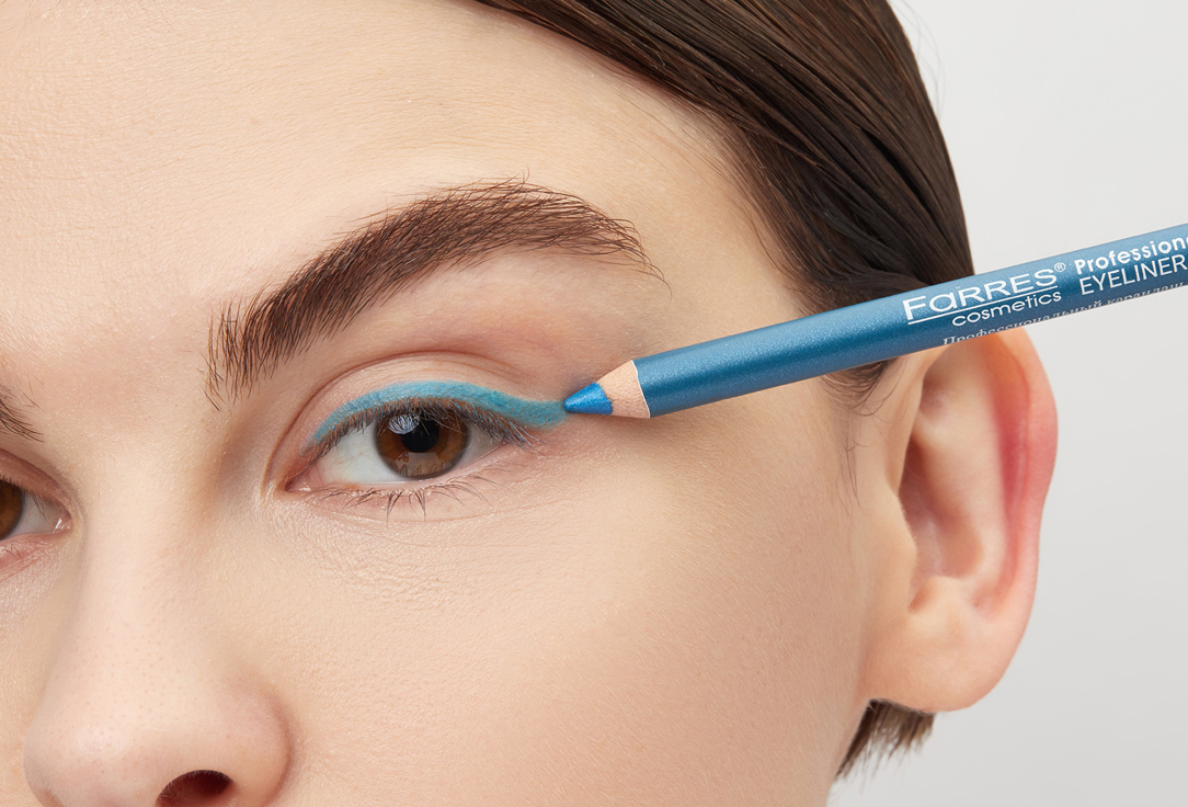 Карандаш для глаз  FARRES Eye pencil перламутровый голубой