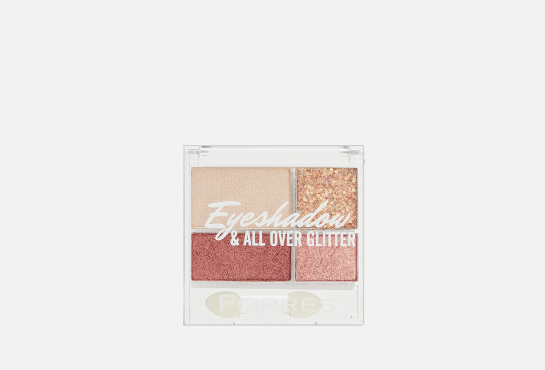 FARRES Тени д/век All Over Glitter 4 цвета т.бежевый/золотой 5,9гр