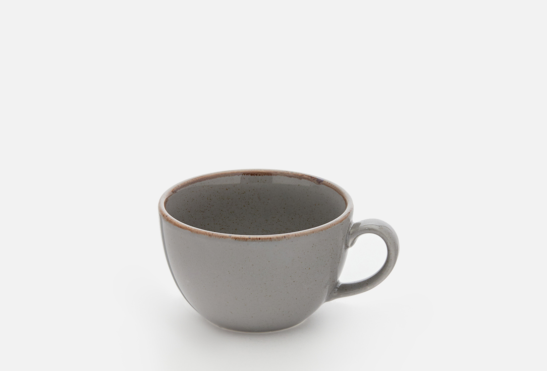 Чашка чайная PORLAND Темно-серый 1 шт чайная пара porland бежевый 1 пар
