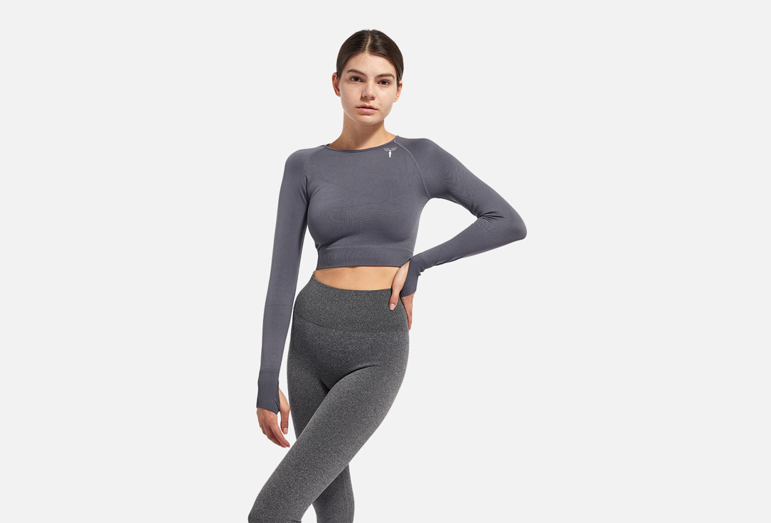 Изображение товара Спортивный бесшовный рашгард FIGURA Vivien графит для женщин