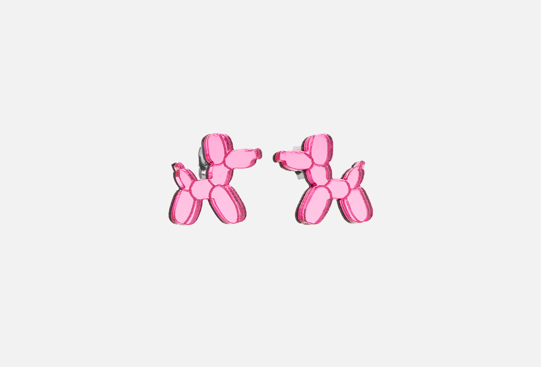 

Серьги MONOLAMA, Balloon dog, pink 2 шт