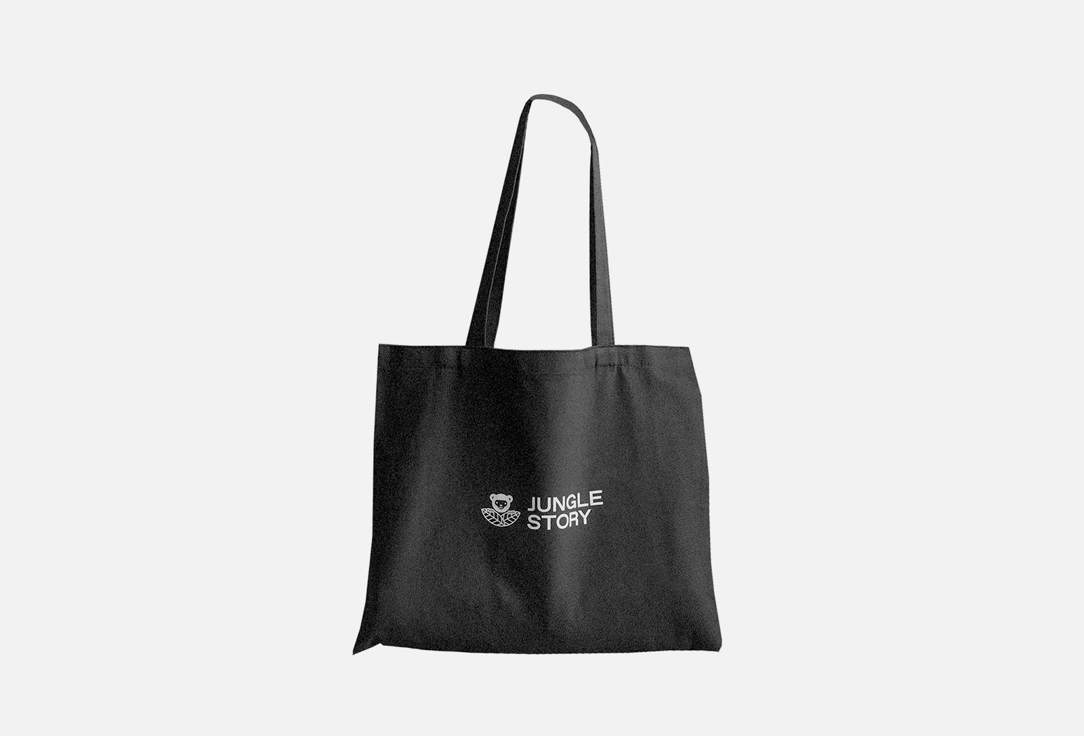 Сумка плотная хлопковая черная JUNGLE STORY Black Shopper bag 1 шт