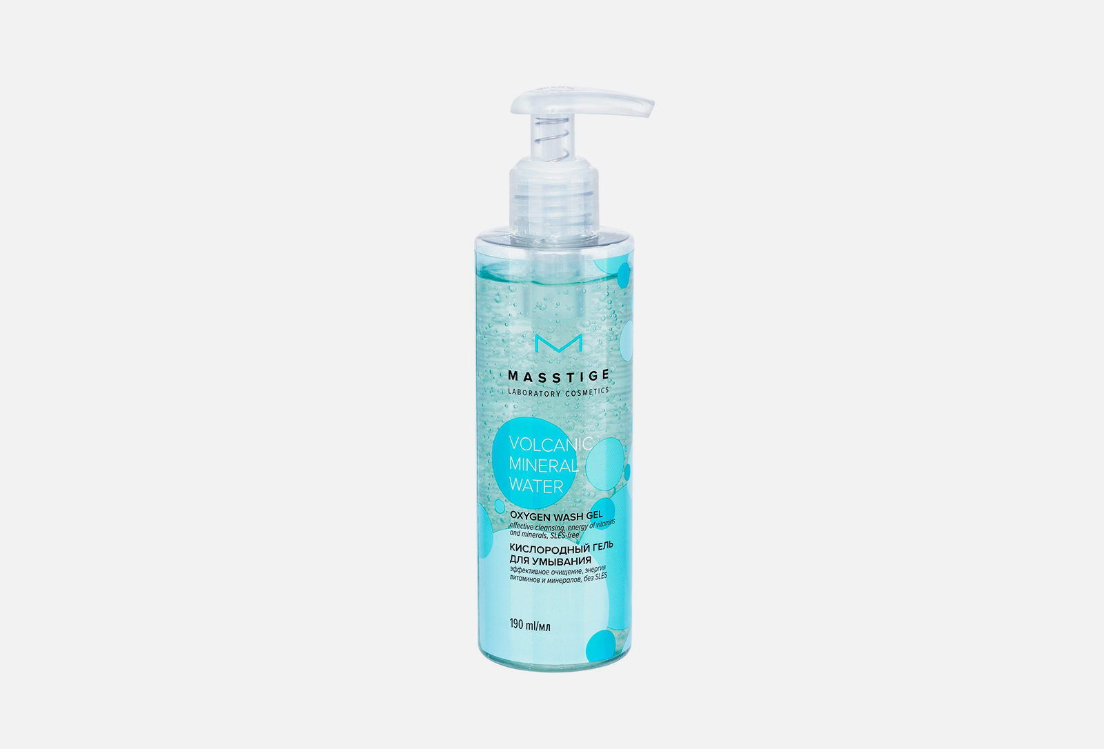 MASSTIGE кислородный гель для умывания VOLCANIC MINERAL WATER 190 мл ...