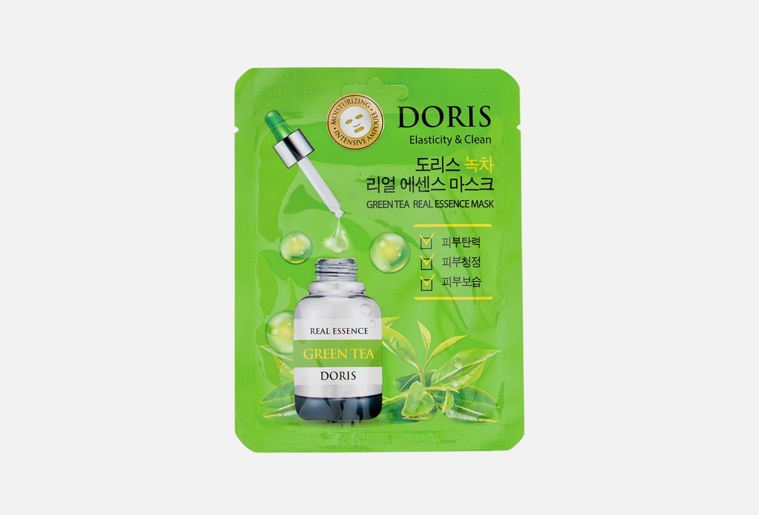 

Увлажняющая ампульная маска для лица с экстрактом зелёного чая DORIS, Green Tea Essence Mask 1 шт