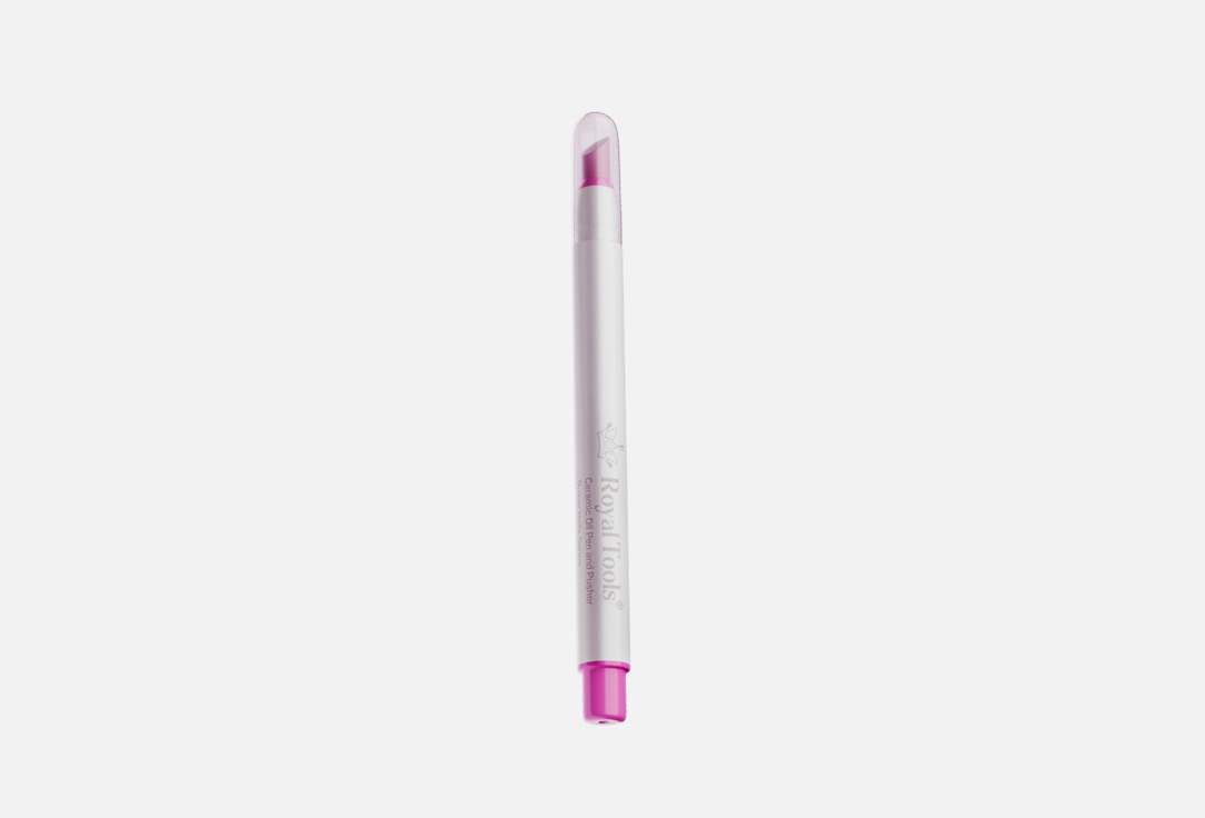 Керамический карандаш-пушер для кутикулы  Royal Tools Ceramic Oil Pen and Pusher белый