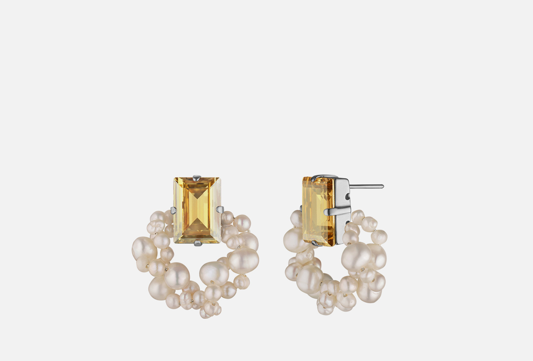 Серьги PHENOMENAL STUDIO Step Cut Pearl Earrings 2 шт серьги phenomenal studio step cut gold earrings