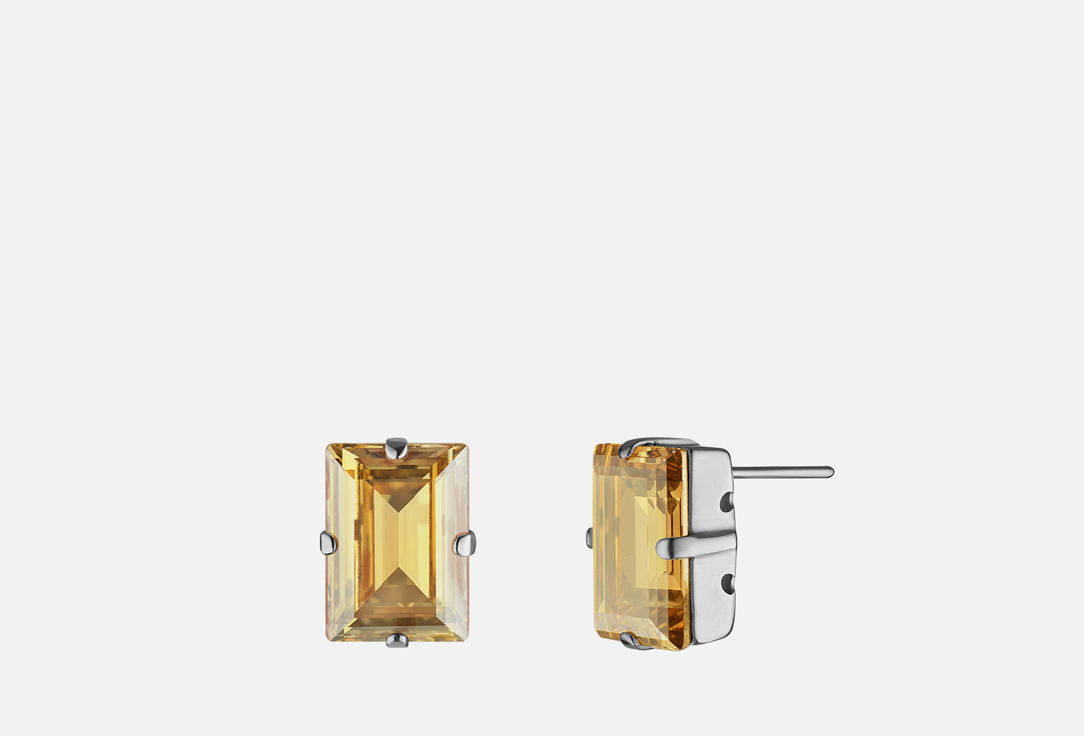 Серьги PHENOMENAL STUDIO Step Cut Gold Earrings 2 шт phenomenal studio позолоченные серьги с фирменным названием phenomenal gold