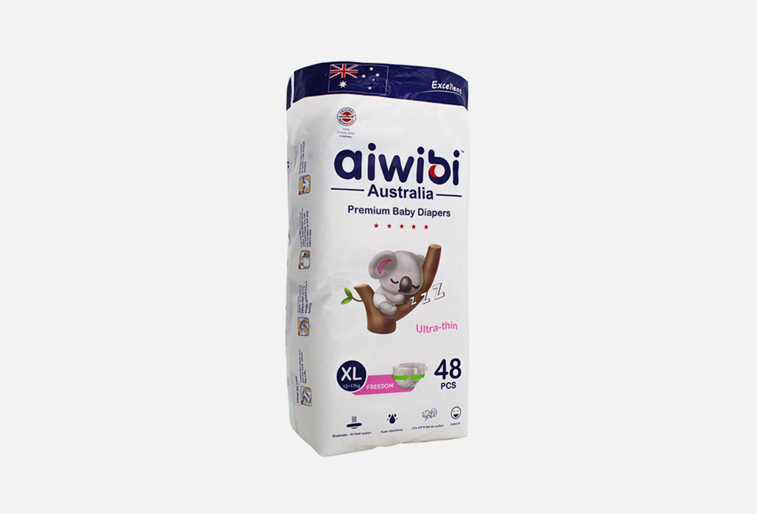 Подгузники 12-17кг Aiwibi Australia Premium XL 