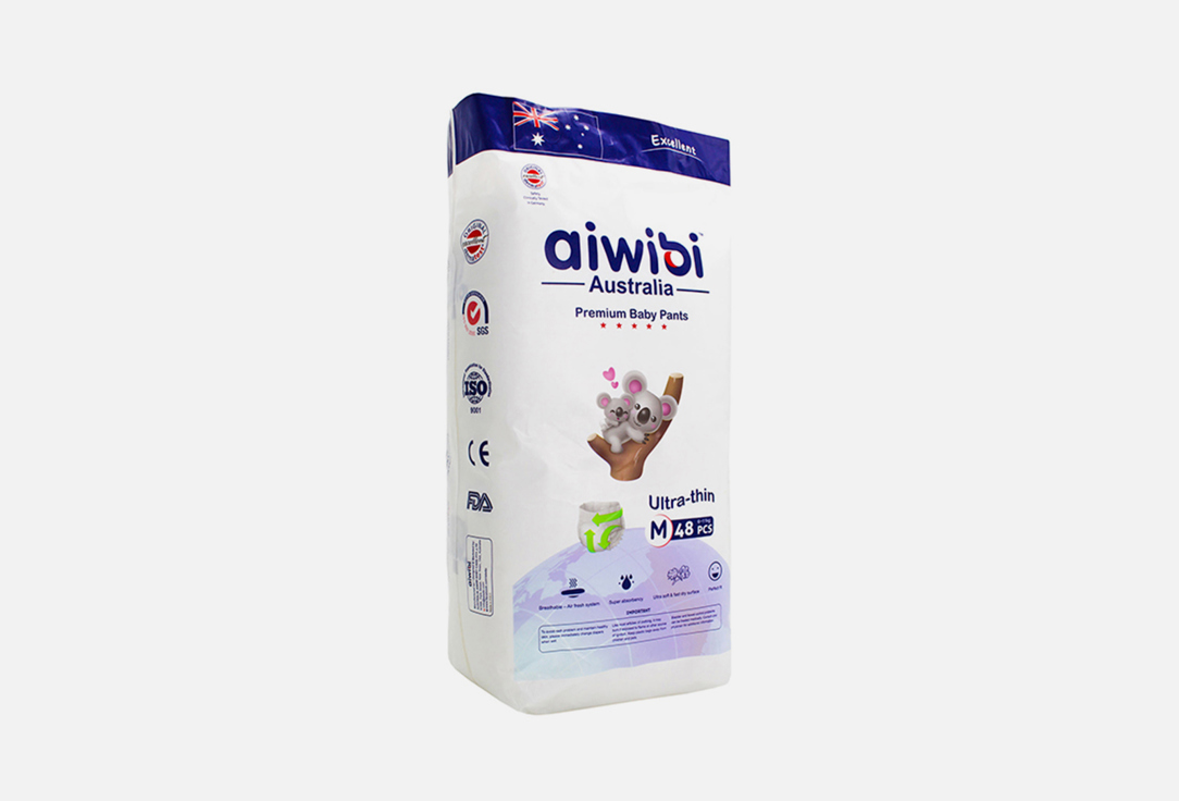 Изображение товара Трусики-подгузники Aiwibi Australia Premium для детей 6-11 кг размер M