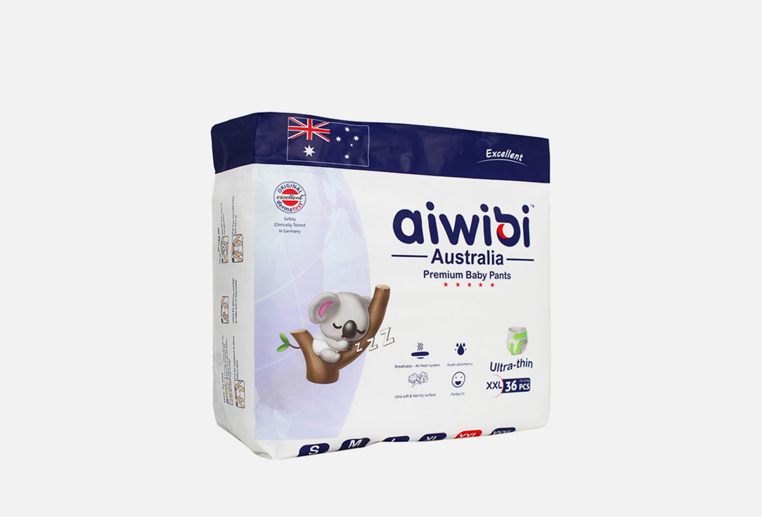 Трусики-подгузники 15-21кг Aiwibi Australia Premium XXL 