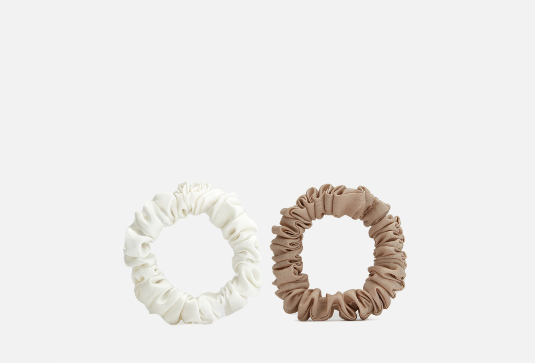 Изображение товара шелковые резинки для волос MaSheri нюдовый и молочный