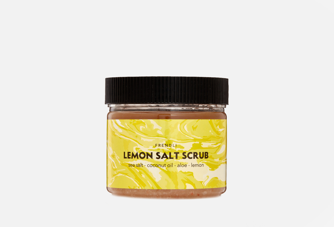 цена Скраб для тела соляной натуральный с антицеллюлитным эффектом FRENDLI Lemon Salt Body Scrub 300 мл