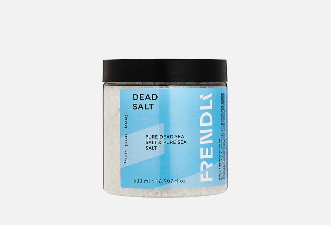 Соль для ванн Мертвого моря натуральная FRENDLI Natural Dead Sea Salt 500 мл соль мертвого моря для ванн с лавандой 500 г