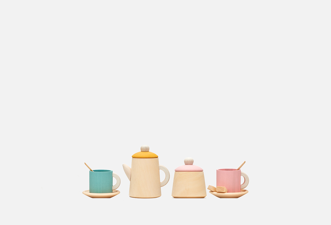 Игровой Чайный набор RADUGA GRЁZ Tea Set Mustard & Pink 1 шт пирамидка радужная raduga grёz stacking tower rainbow 1 шт