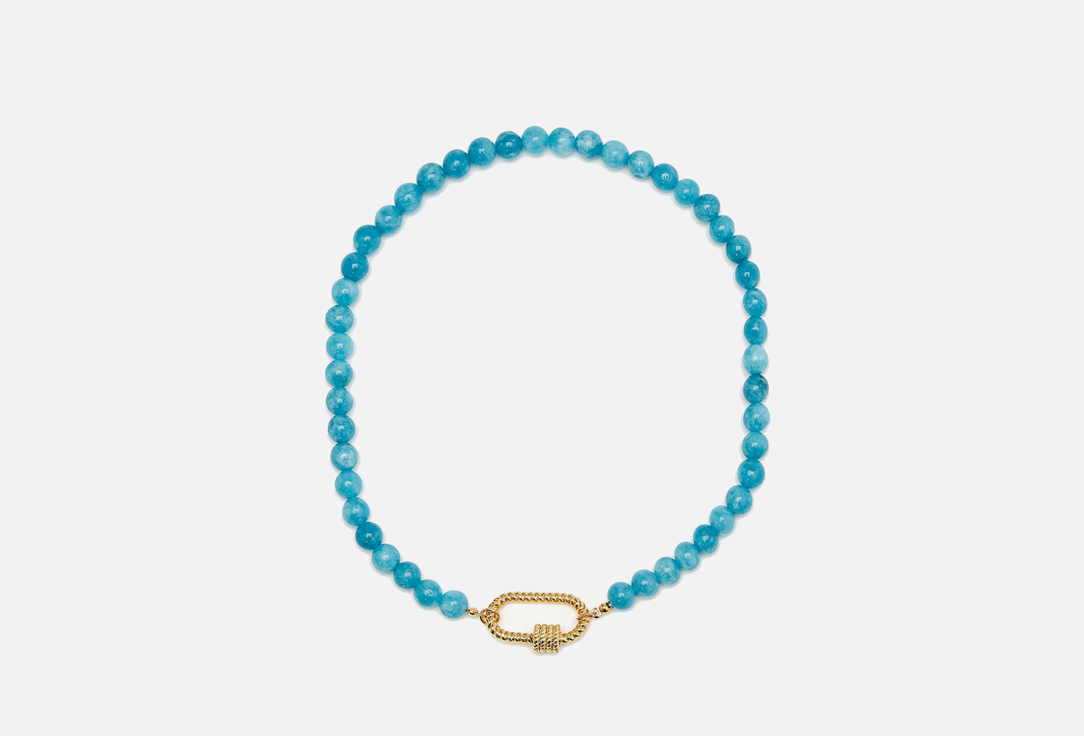Колье HOLLY JUNE Carabiner Necklace, turquoise 1 шт