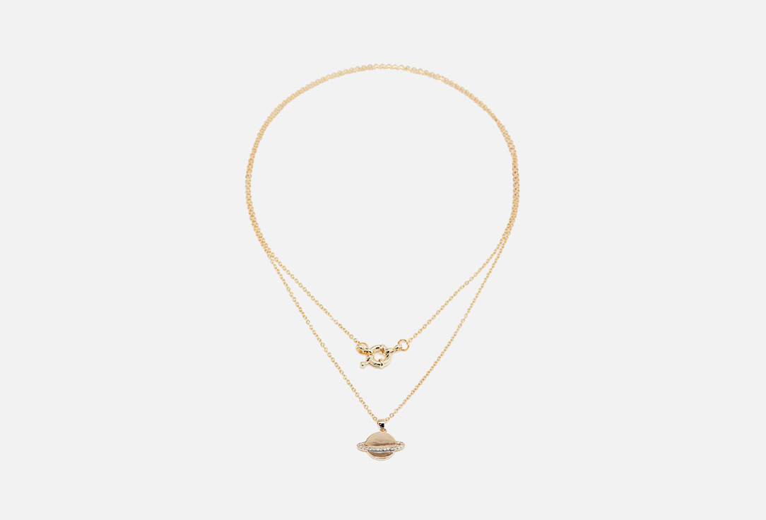 Колье HOLLY JUNE Gold Saturn Necklace 1 шт колье holly june sunny smile necklace