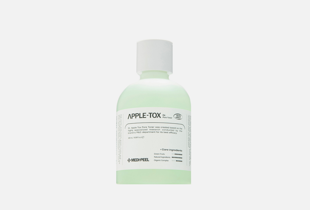 Пилинг-тонер с ферментированными экстрактами MEDI PEEL Dr.Apple-Tox Pore Toner 500 мл омолаживающе отбеливающий пилинг new peel miami shine peel 20 мл
