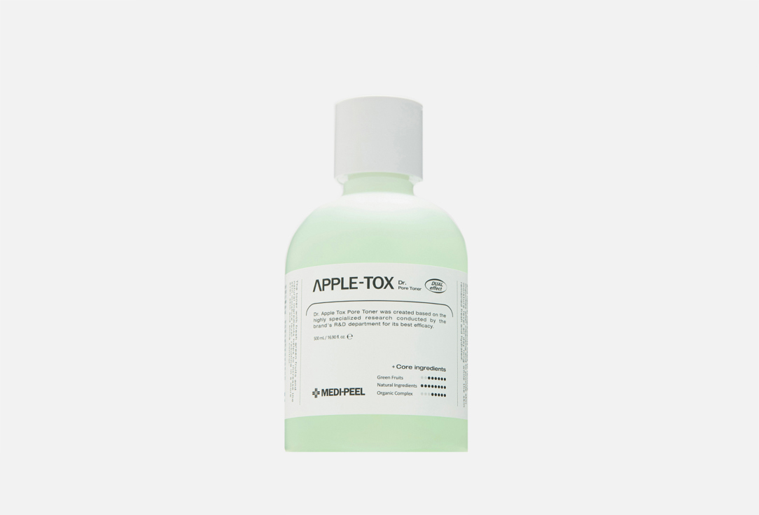 Пилинг-тонер с ферментированными экстрактами MEDI PEEL Dr.Apple-Tox Pore Toner 500 мл отбеливающий пилинг whitening peel new peel нью пил 20 мл