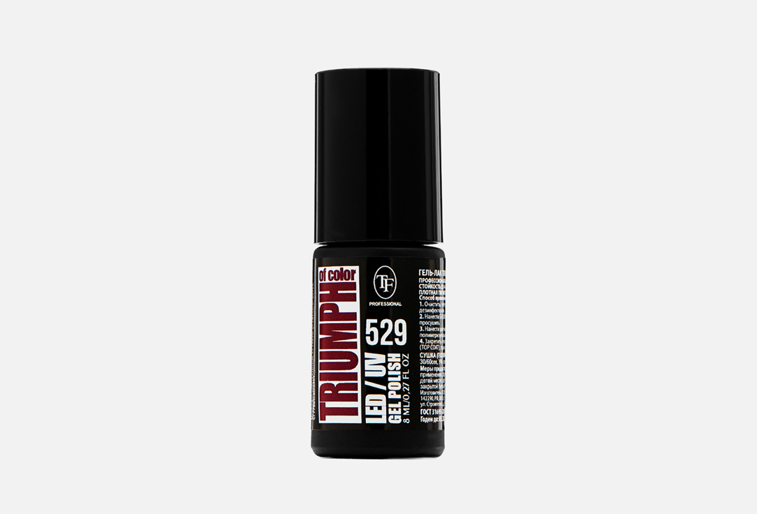 Лак-гель для ногтей TF Cosmetics Triumph of Color 529, темно-рубиновый