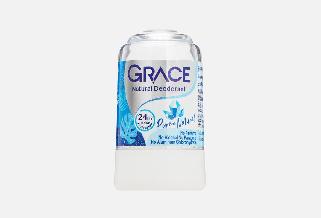 кристаллический дезодорант GRACE Deodorant Pure and Natural 70 г кристаллический дезодорант grace deodorant aloe vera 70 гр