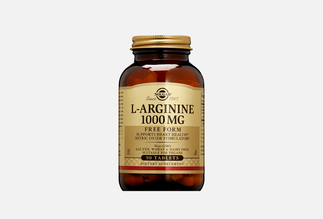 Биологически активная добавка SOLGAR L-Arginine 1000 mg в таблетках 90 шт биологически активная добавка solgar l arginine 500 mg 50 шт