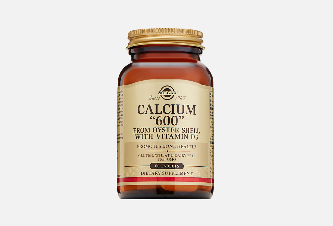 Кальций SOLGAR Calcuim 600 & Vitamin D3 60 шт
