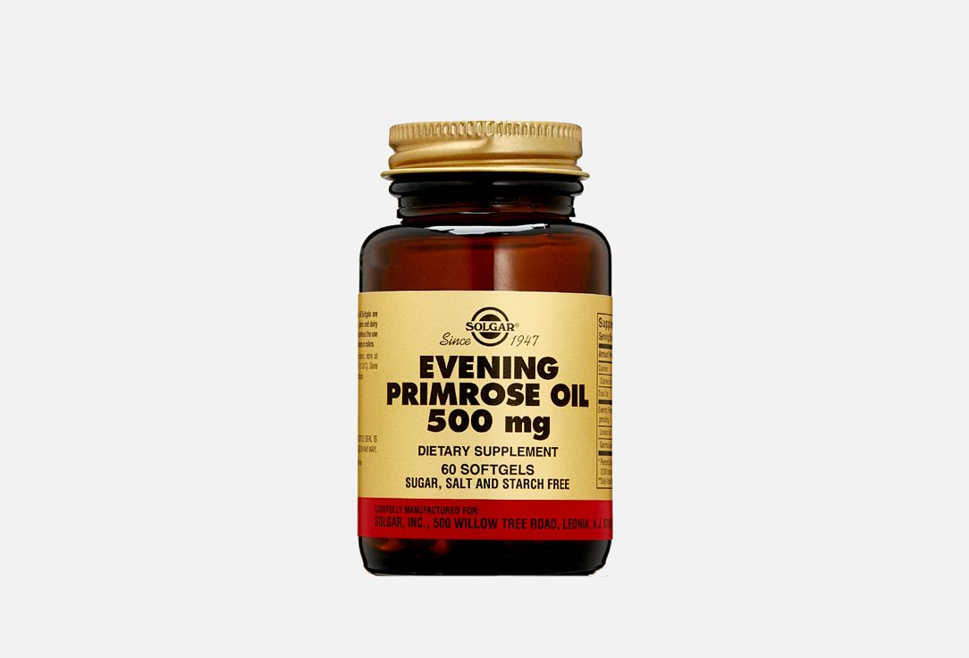 Масло примулы вечерней SOLGAR Evening Primrose Oil 500 mg 60 шт solgar масло примулы 60 капсул solgar витамины