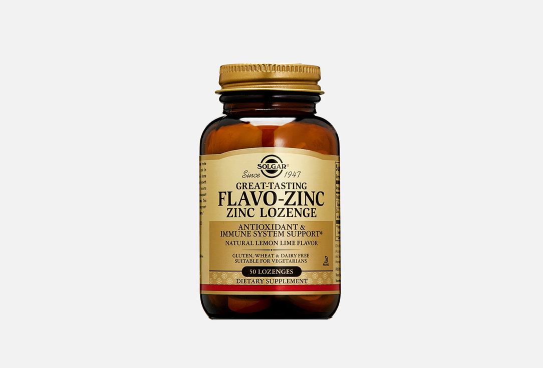 Цинк SOLGAR Great Tasting Flavo-Zinc Lozenges 50 шт