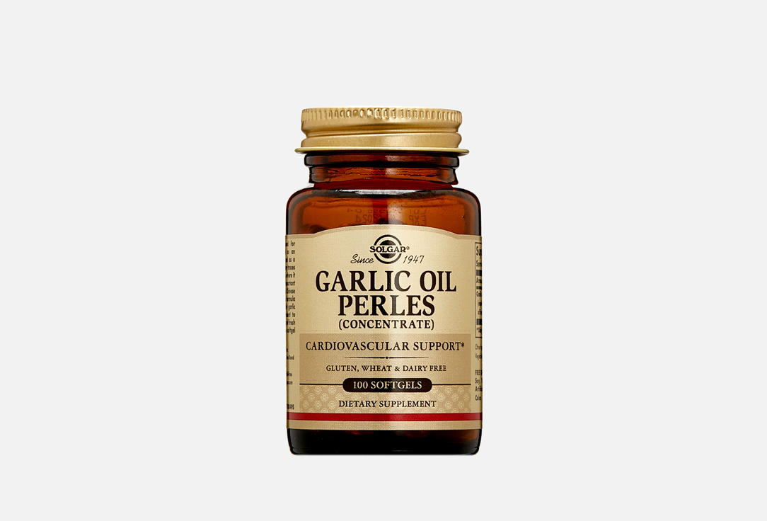 Чесночное масло SOLGAR Garlic Oil Perles 100 шт solgar масло примулы 60 капсул solgar витамины