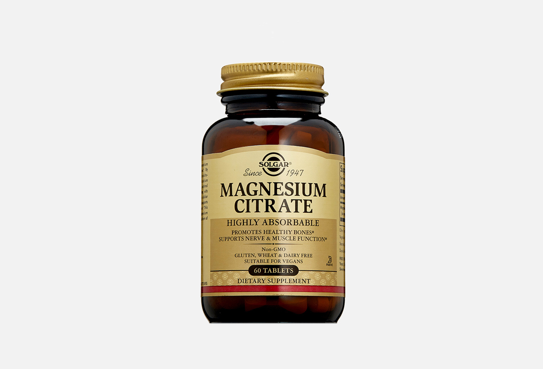 Изображение товара Магний Solgar Magnesium Citrate 200 мг в таблетках