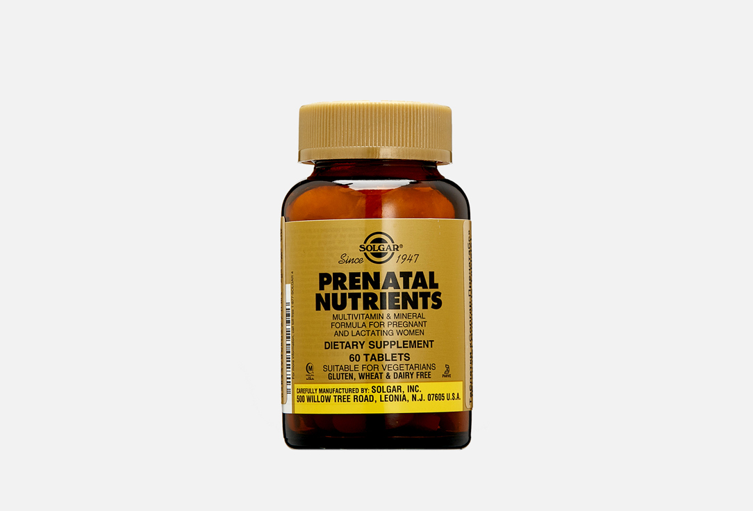 БАД для для беременных и кормящих SOLGAR Prenatal Nutrients 60 шт solgar солгар пренатабс 60 таблеток solgar витамины