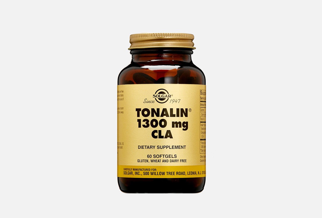 БАД для коррекции фигуры SOLGAR Tonalin 1300 mg в капсулах 60 шт swanson тоналин клк 1000 мг 100 капсул