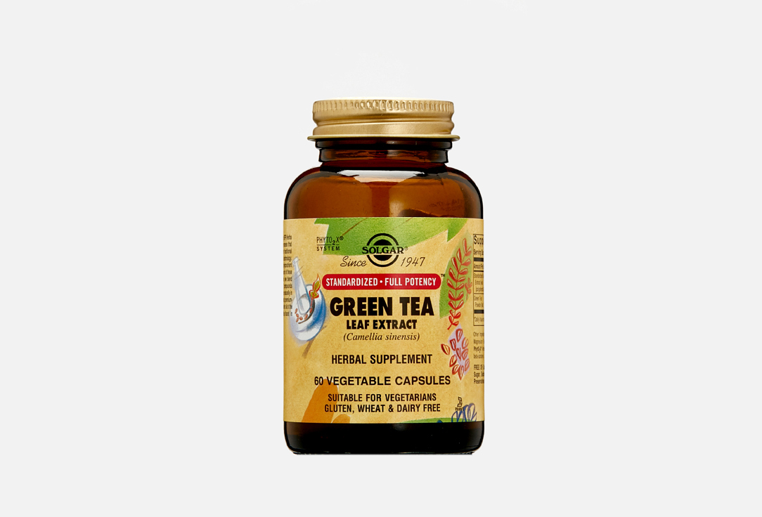Экстракт зеленого чая SOLGAR Green Tea Leaf Extract 60 шт solgar экстракт эхинацеи пурпурной в капсулах 100 шт solgar растения
