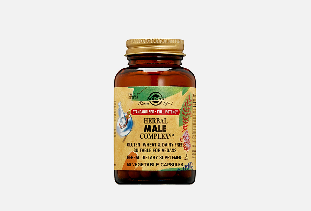 solgar комплекс основных аминокислот 30 капсул solgar аминокислоты БАД для мужского здоровья SOLGAR SFP Herbal Male Complex 50 шт
