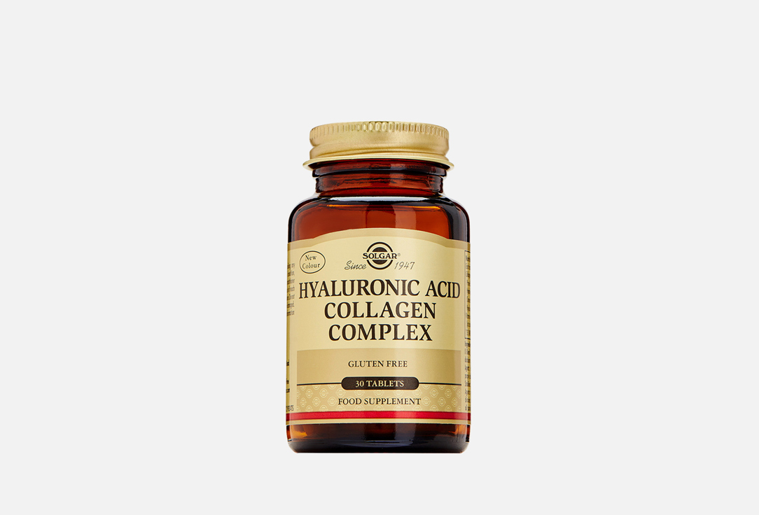 БАД для красоты кожи SOLGAR Коллаген, гиалуроновая кислота, хондроитин сульфат в таблетках 30 шт бад для здоровья суставов solgar глюкозаминсульфат сульфат натрия хондроитина в таблетках 150 шт