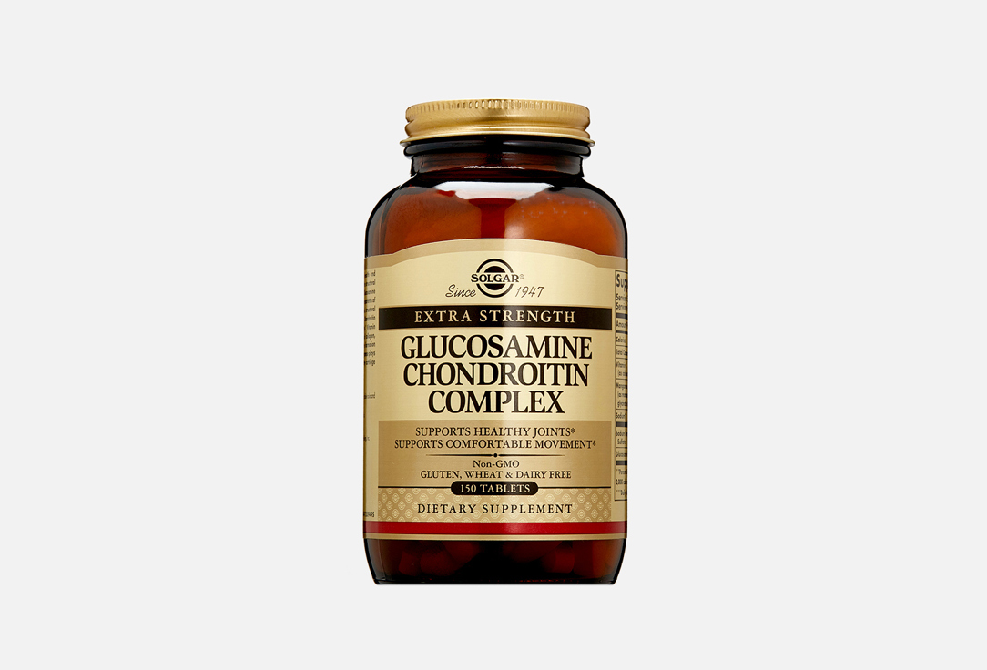 Изображение товара БАД для поддержки опорно-двигательного аппарата Solgar Glucosamine Chondroitin Extra Strength в таблетках