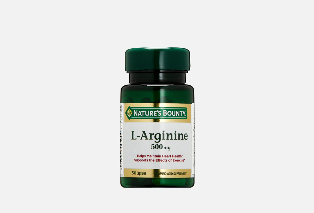 L-аргинин NATURE’S BOUNTY 500 мг в капсулах 50 шт l аргинин nature’s bounty 1000 мг в таблетках 50 шт