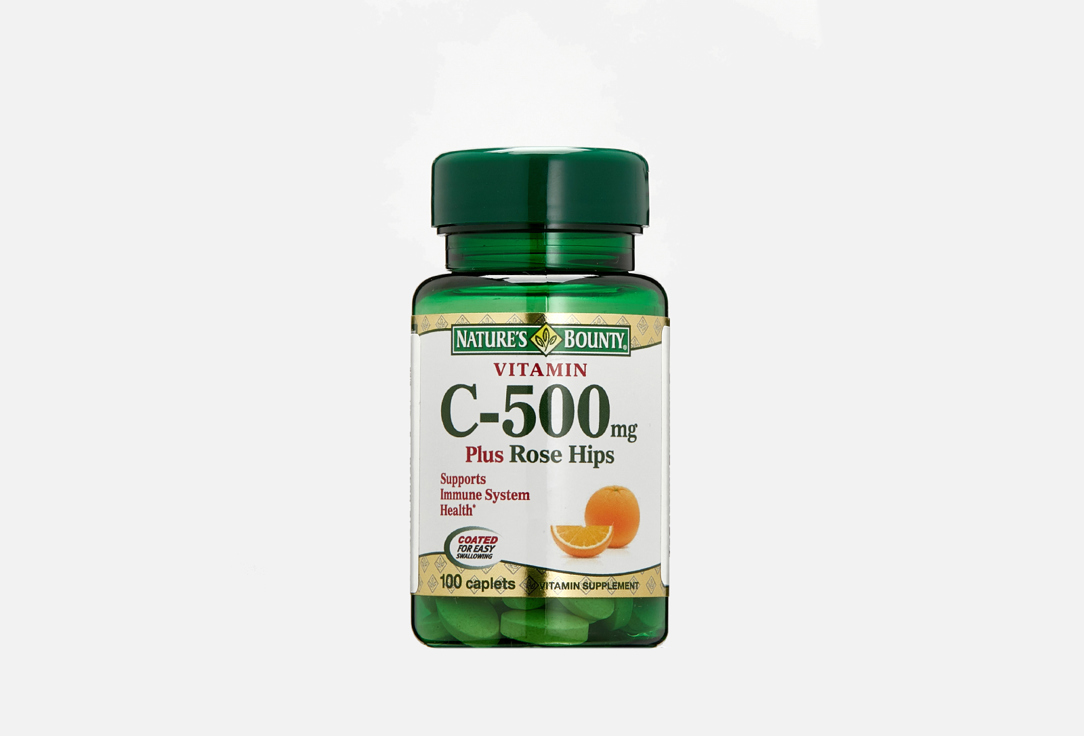 Витамин С NATURE’S BOUNTY 500 мг с шиповником в таблетках 100 шт цена и фото