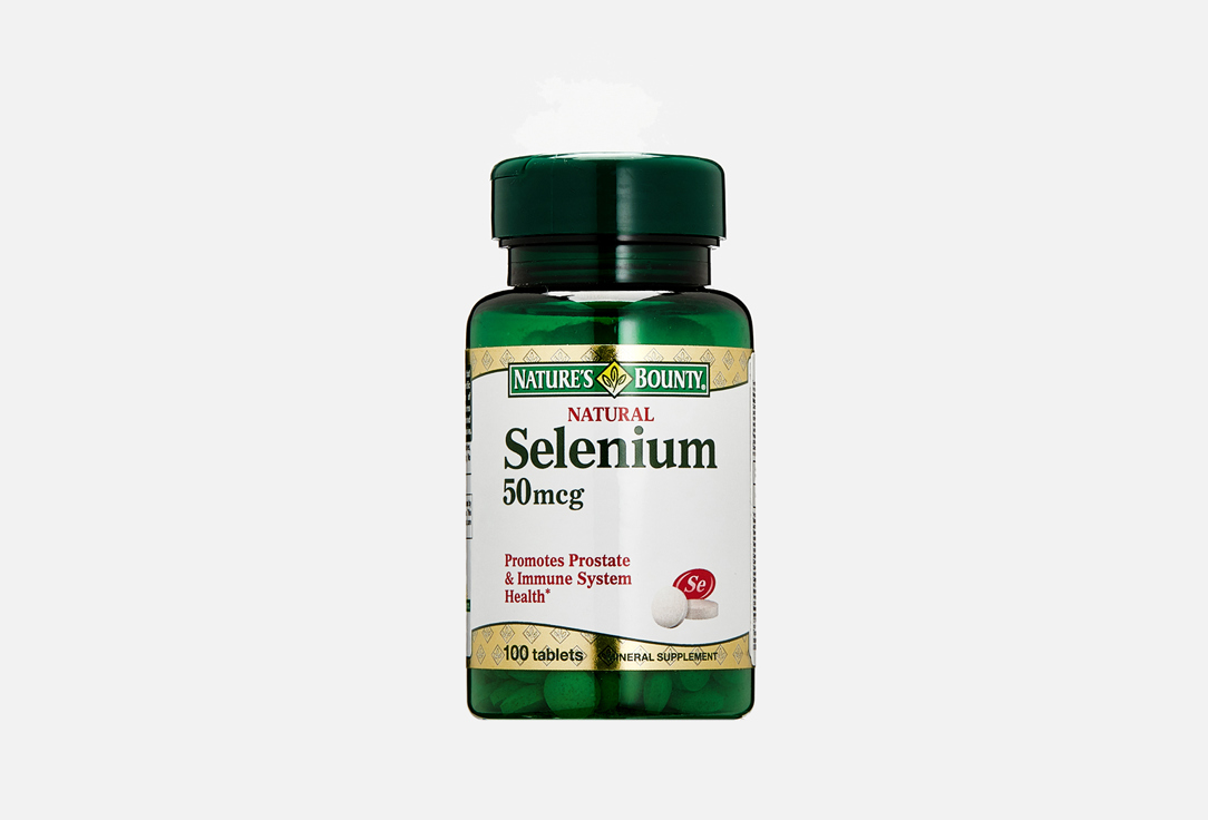 Селен NATURE’S BOUNTY 50 мкг в таблетках 100 шт биологически активная добавка в таблетках селен nature’s bounty natural selenium 50 mcg 100 шт