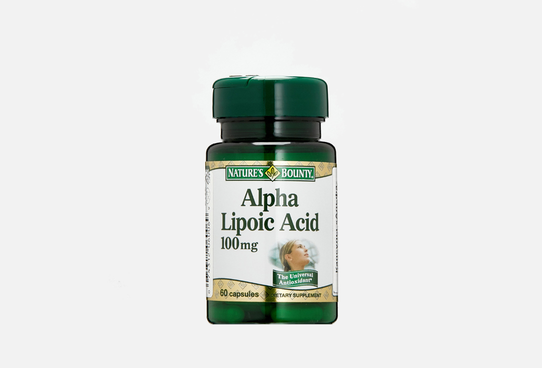 Альфа-липоевая кислота NATURE’S BOUNTY 100 мг в капсулах 60 шт