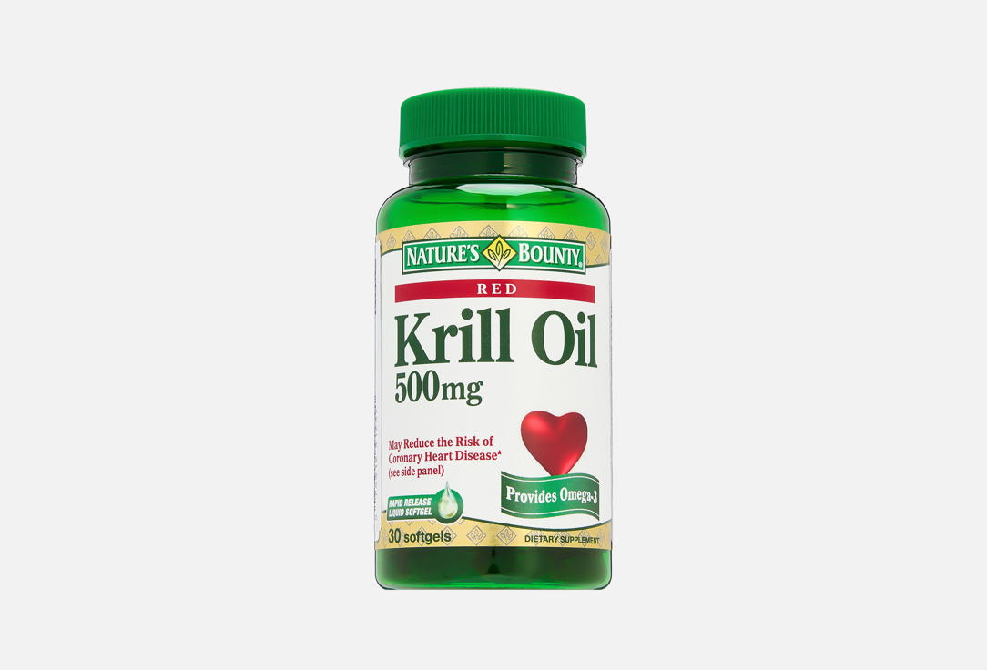 

омега-3 NATURE’S BOUNTY, Krill oil 500 мг в капсулах 30 шт