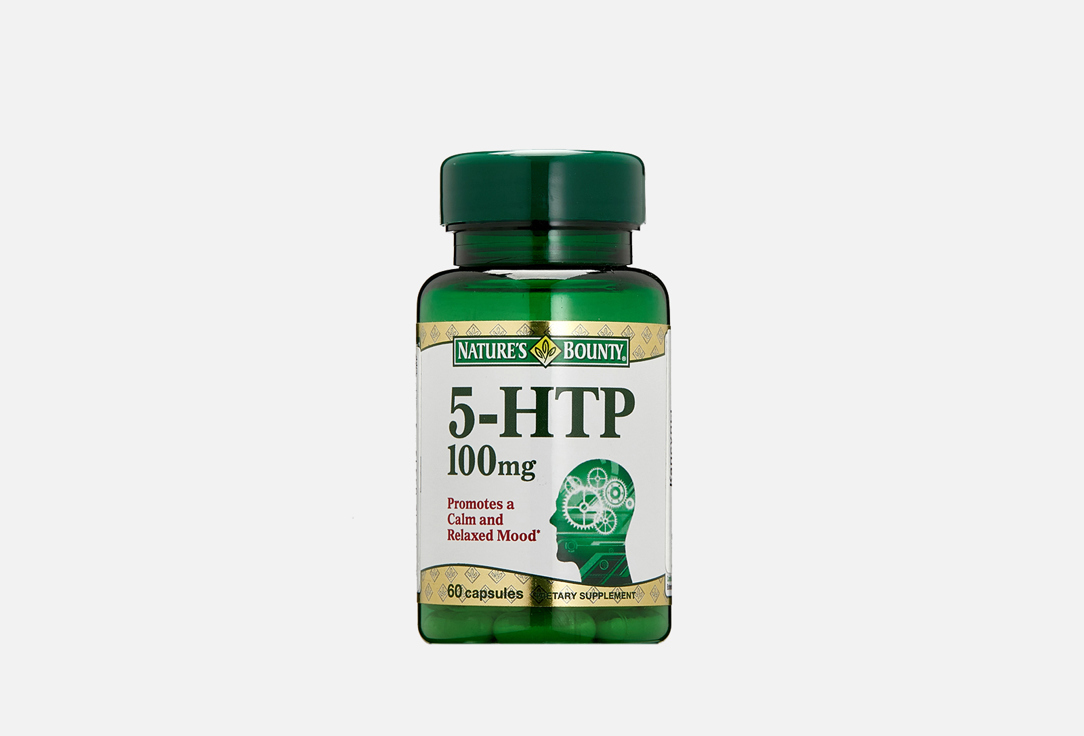 5-HTP NATURE’S BOUNTY 100 мг в капсулах 60 шт биологически активная добавка в капсулах nature’s bounty herbavision with lutigold 60 шт