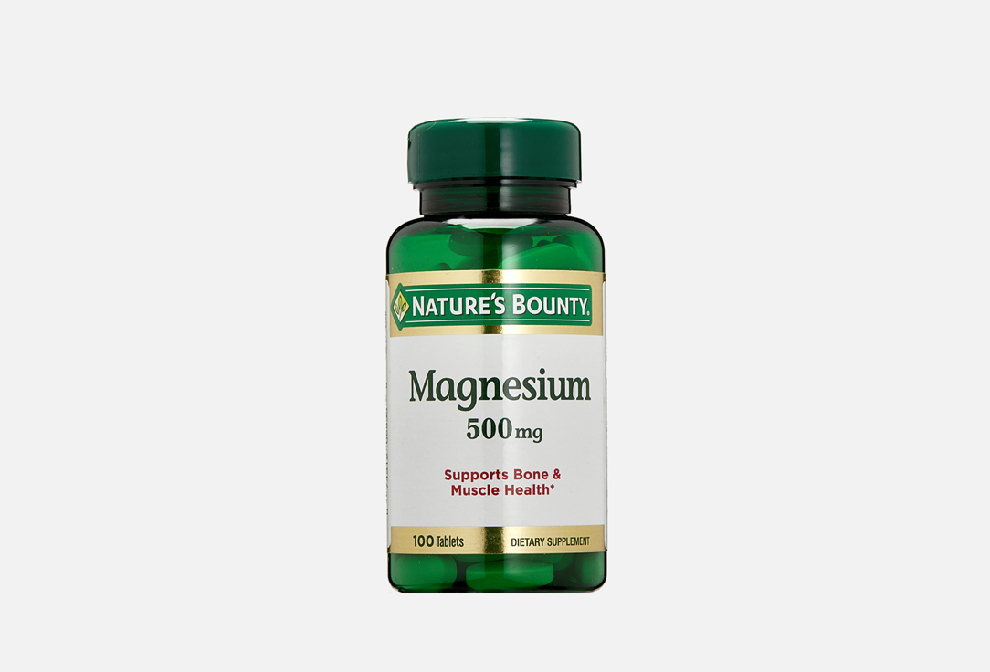 Магний NATURE’S BOUNTY 500 мг в таблетках 100 шт биологически активная добавка в таблетках селен nature’s bounty natural selenium 50 mcg 100 шт