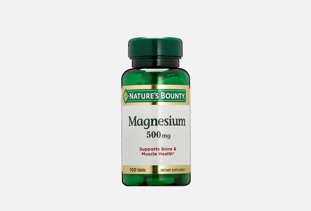 Магний NATURE’S BOUNTY 500 мг в таблетках 100 шт биологически активная добавка в таблетках кальций магний цинк nature’s bounty calcium magnesium zink 100 шт