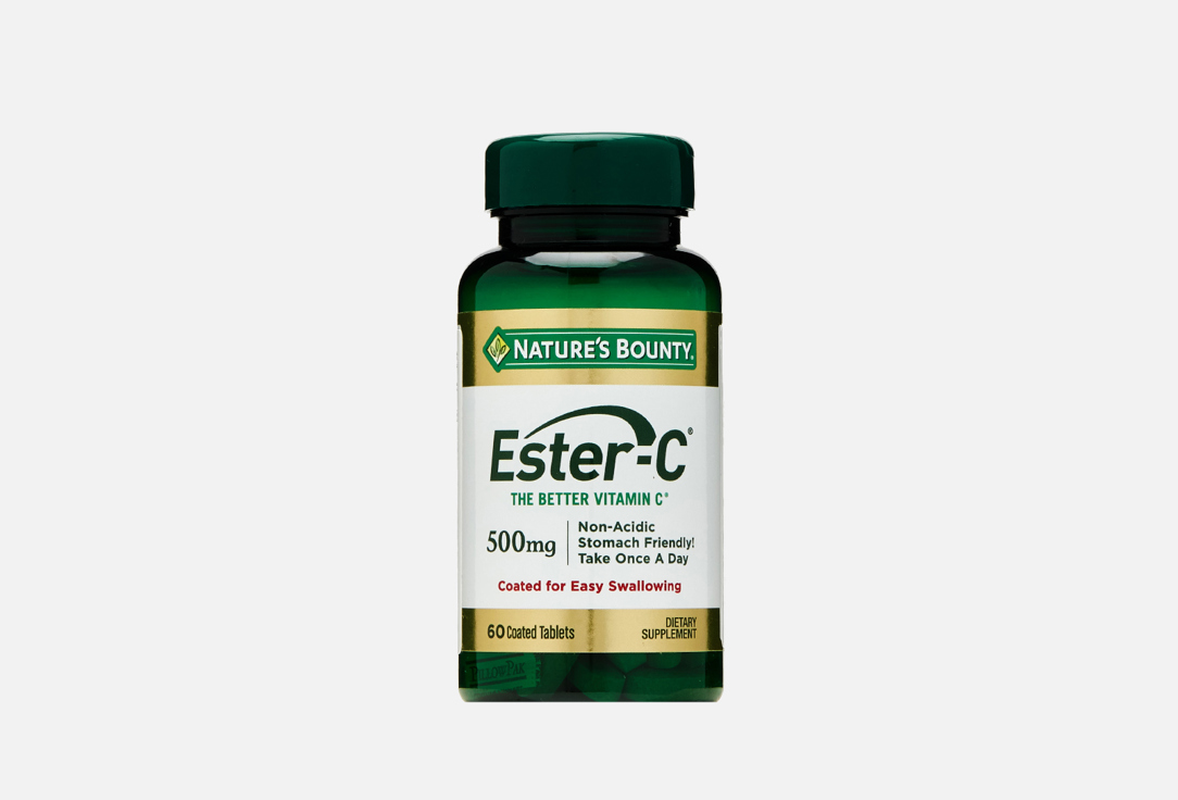 Витамин С NATURE’S BOUNTY Ester-С 500 mg в таблетках 60 шт коллаген с витамином с nature’s bounty 1000 мг в таблетках 90 шт