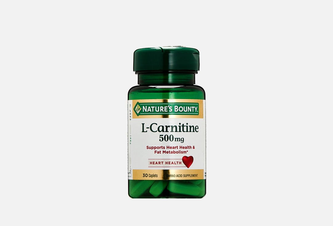 L-карнитин NATURE’S BOUNTY 500 мг в таблетках 30 шт биологически активная добавка в таблетках l лизин nature’s bounty l lysinе 1000 mg 60