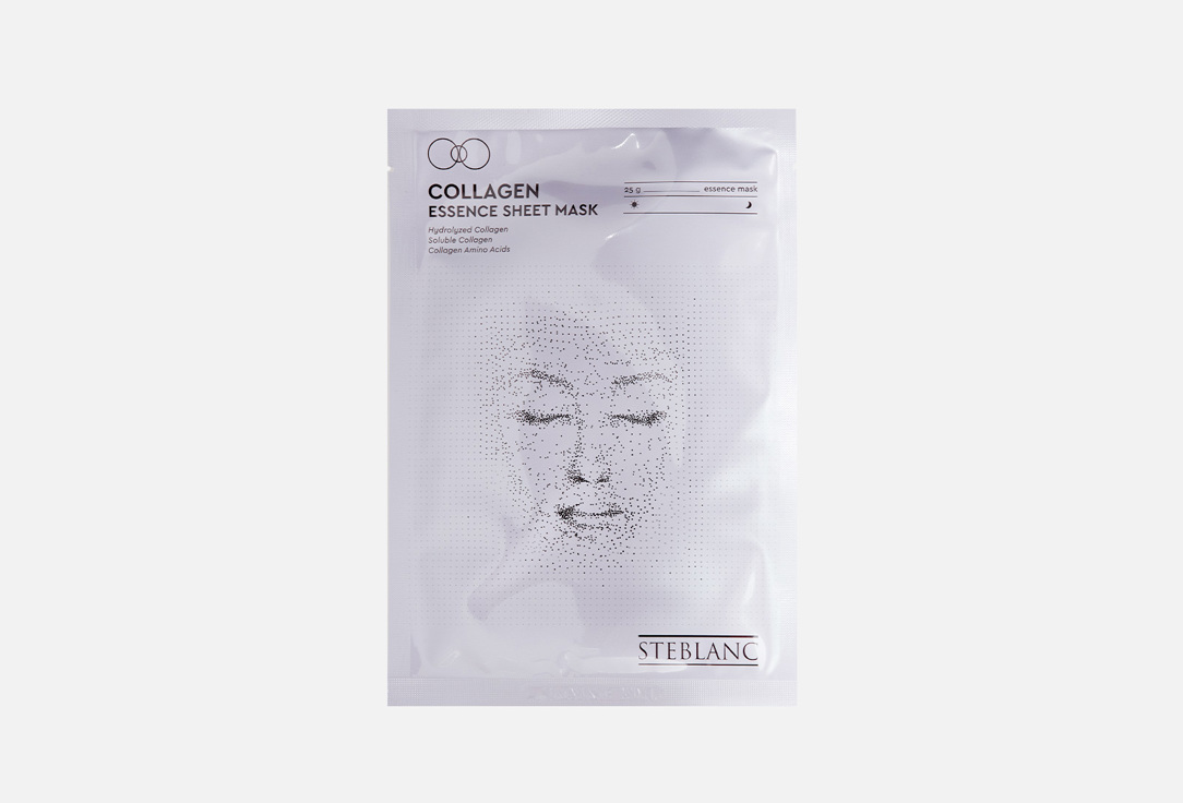 тканевая Маска-эссенция для лица с коллагеном STEBLANC ESSENCE SHEET MASK COLLAGEN 1 шт маска для лица steblanc тканевая маска для лица омолаживающая с ниацинамидом