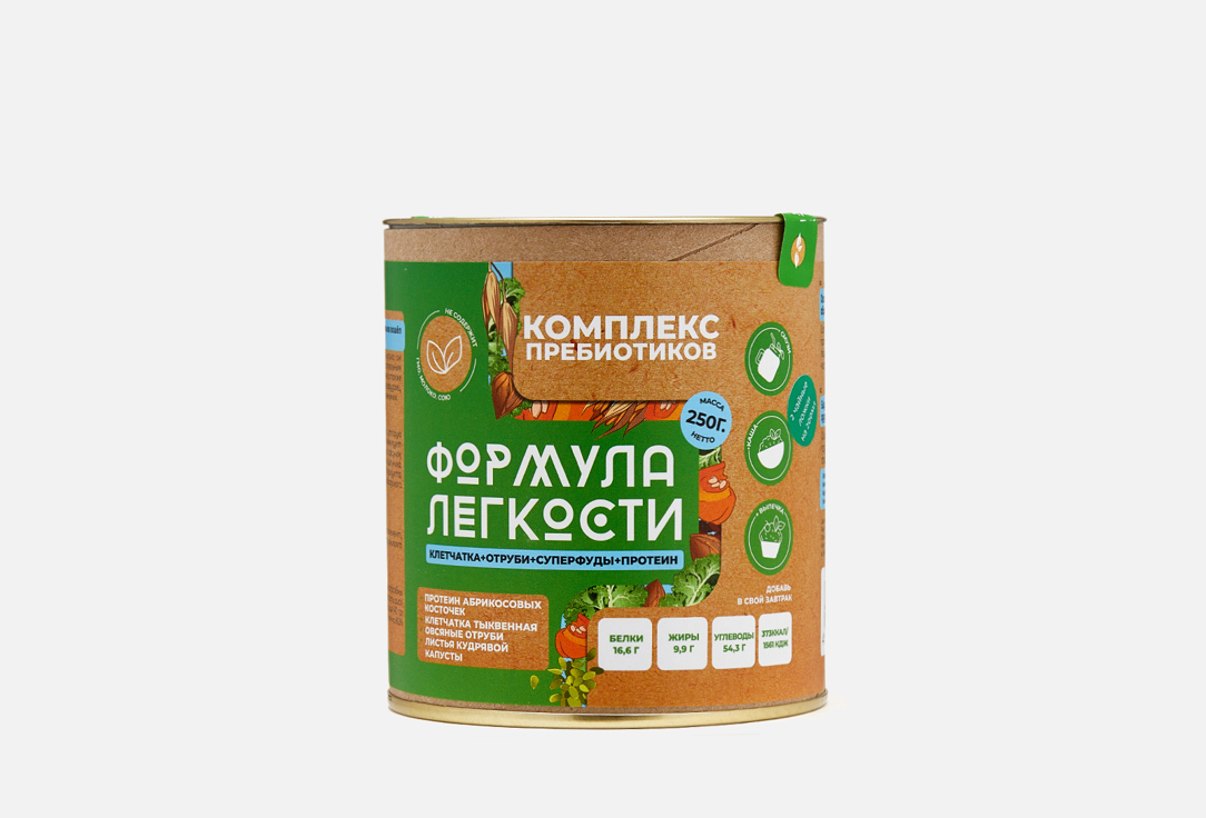 Изображение товара Комплекс пребиотиков Формула Легкости клетчатка, отруби, суперфуды и протеин