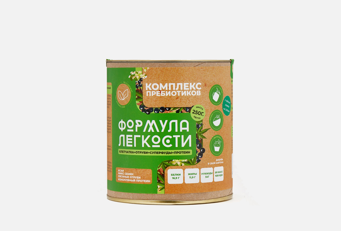 Изображение товара Комплекс пребиотиков Формула Легкости овсяные отруби микс семян конопляный протеин асаи