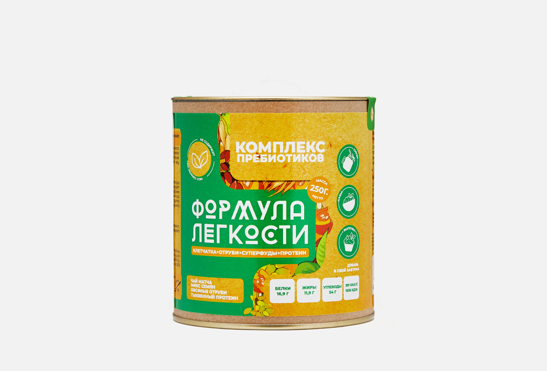 Изображение товара Комплекс пребиотиков Формула Легкости Овсяные отруби + микс семян + тыквенный протеин + чай матча